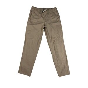Vuori Ripstop Pant Womens Medium Tan Khaki Elastic Waist Straight Leg VW450